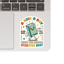 Load image into Gallery viewer, Book Read Mental Health Funny High Quality Vinyl Sticker
