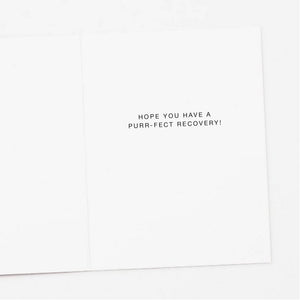 Recuperating Black Cat Get Well Card