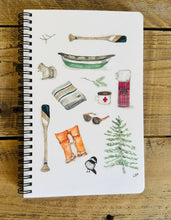 Load image into Gallery viewer, Cabin Life watercolor illustrated soft cover journal
