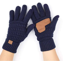 Load image into Gallery viewer, Women's Fleece Lined Gloves - Navy
