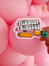 Load image into Gallery viewer, Midwest Princess Chappell Roan Queer Pop Music Lyric Sticker

