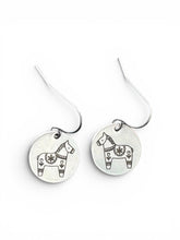 Load image into Gallery viewer, Engraved Scandinavian Dala Horse Earrings
