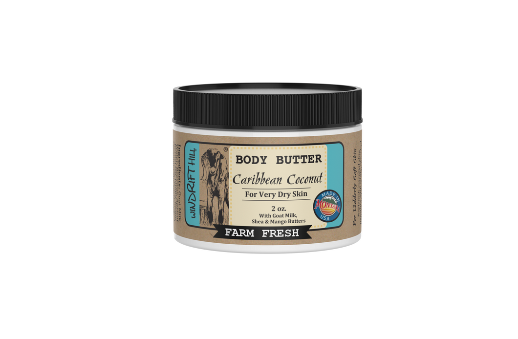 Caribbean Coconut | Goat Milk Body Butter | 2oz. Travel Size