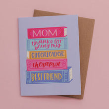 Load image into Gallery viewer, Mom Book Stack Mother&#39;s Day Greeting Card
