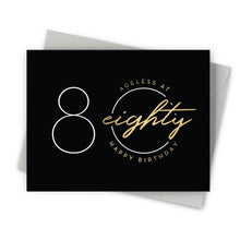 Load image into Gallery viewer, Ageless 80 Birthday Card – Age and Milestone Birthday Card
