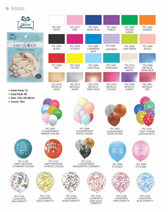 Happy Birthday Latex Party Balloon, Assorted Pastel Colors