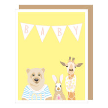 Load image into Gallery viewer, Baby Animals New Baby Greeting Card
