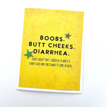 Load image into Gallery viewer, Funny Boobs Butt Cheeks Diarrhea AI card
