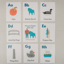 Load image into Gallery viewer, Children's Minnesota Alphabet Flash Cards, Minnesota Gift
