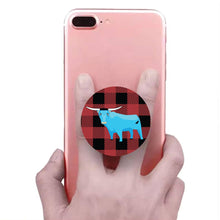 Load image into Gallery viewer, Universal fit phone holder and stand with Babe the Blue Ox
