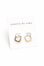 Load image into Gallery viewer, Square Huggie Earrings – Dainty Minimal Jewelry
