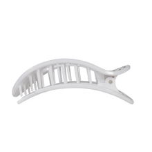 Load image into Gallery viewer, White Polka Dot Party Large Flat Round Hair Clip

