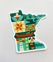 Load image into Gallery viewer, MN Minnesota Quilt Pattern State Vinyl  Sticker 
