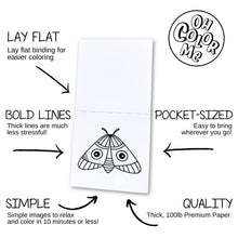 Load image into Gallery viewer, Mini Coloring Book Bugs &amp; Blooms, 4"x4"
