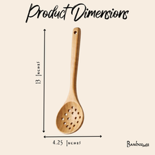Load image into Gallery viewer, Bamboo Straining Spoon

