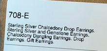 Load image into Gallery viewer, Sterling Silver Chalcedony Drop Earrings
