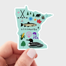 Load image into Gallery viewer, Minnesota Icons Sticker - midwest, local, homegrown, roots
