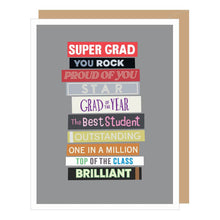 Load image into Gallery viewer, Stack of Books Graduation Card
