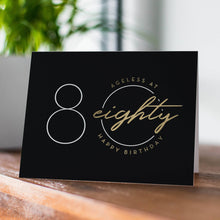 Load image into Gallery viewer, Ageless 80 Birthday Card – Age and Milestone Birthday Card
