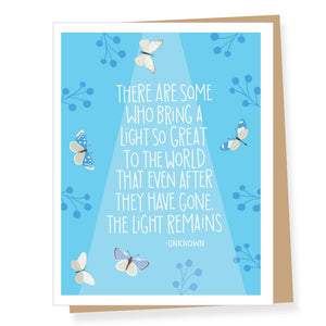 A Light So Great Sympathy Card