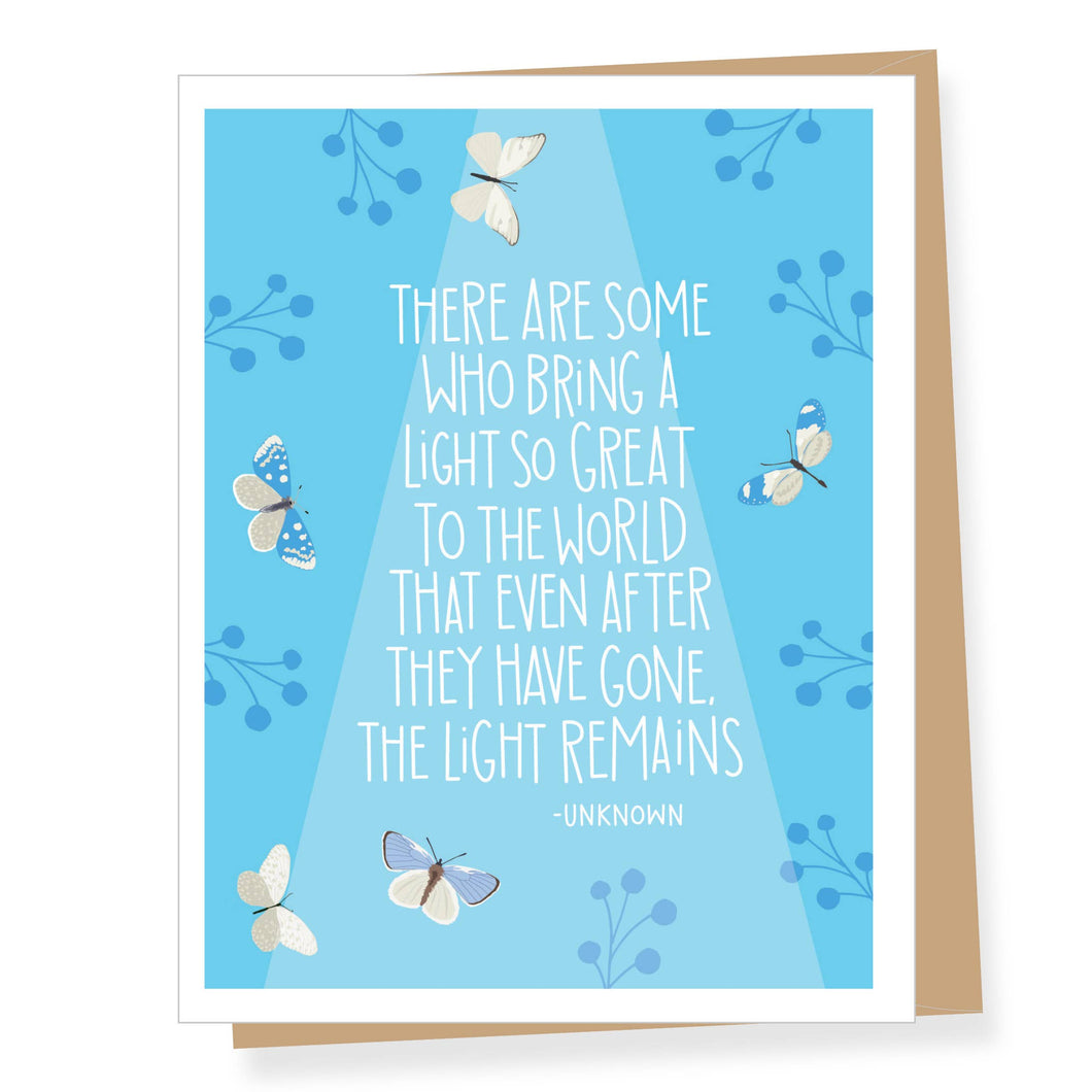 A Light So Great Sympathy Card