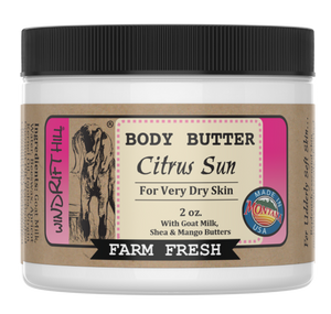 Citrus Sun | Goat Milk Body Butter | 2oz. Travel Size
