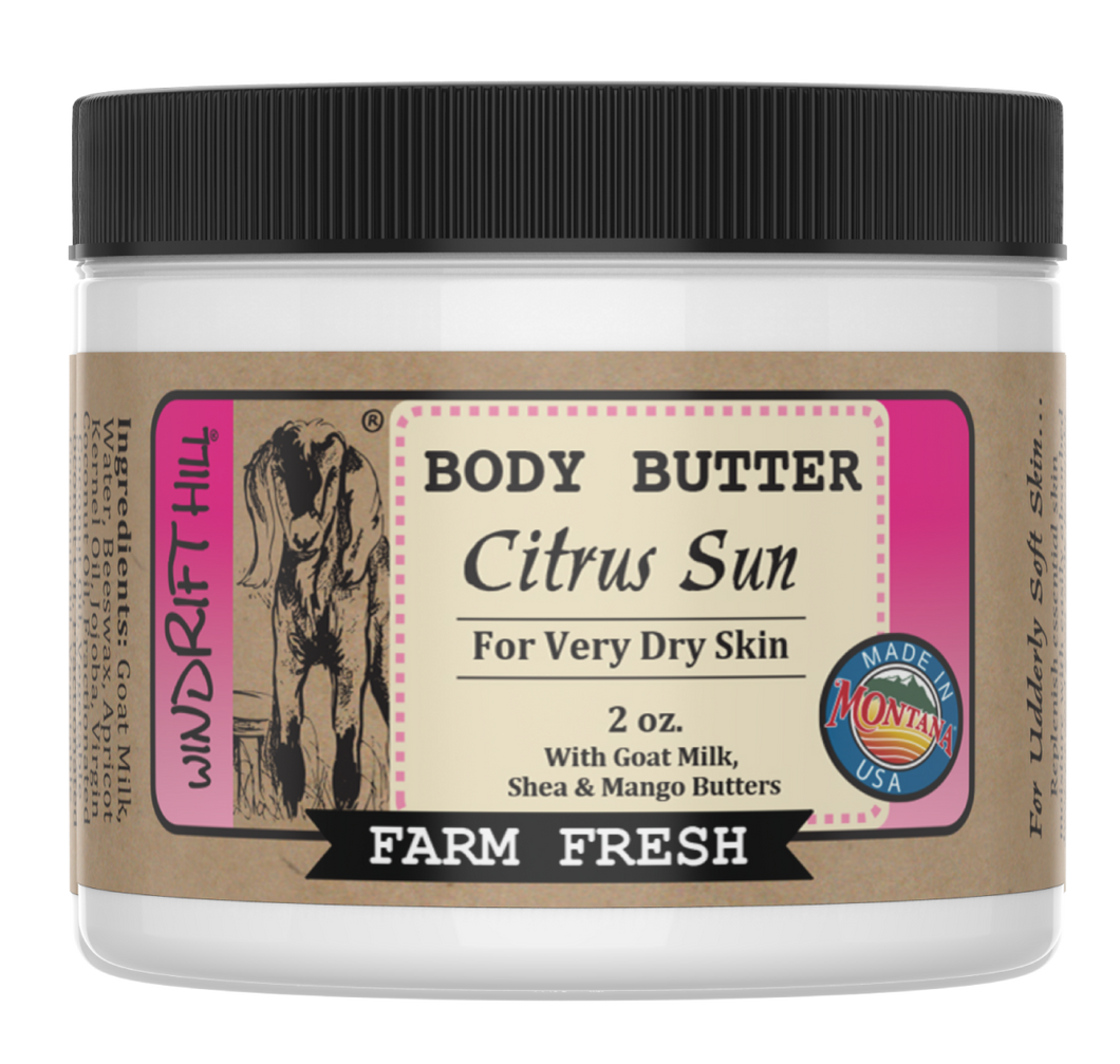 Citrus Sun | Goat Milk Body Butter | 2oz. Travel Size
