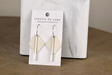 Load image into Gallery viewer, Diamond Clay Gold Bar Earrings – Modern Statement Jewelry
