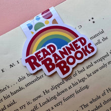 Load image into Gallery viewer, Read Banned Books Rainbow Magnetic Bookmark
