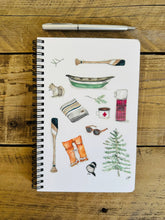 Load image into Gallery viewer, Cabin Life watercolor illustrated soft cover journal
