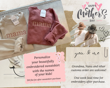 Load image into Gallery viewer, mama embroidered sweatshirt
