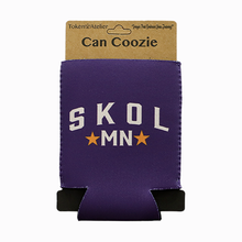 Load image into Gallery viewer, Minnesota Purple SKOL Stars 12 oz Can Coozie
