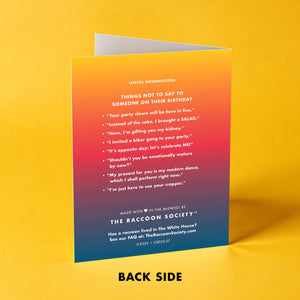 Too Bad! - Birthday Card