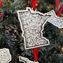 Load image into Gallery viewer, Minnesota Floral Wood Ornament
