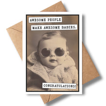 Load image into Gallery viewer, Awesome People Baby Shower Card
