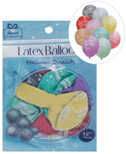 Load image into Gallery viewer, Happy Birthday Latex Party Balloon, Assorted Pastel Colors
