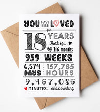 Load image into Gallery viewer, 18th Birthday Card
