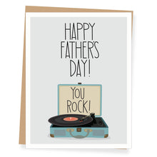 Load image into Gallery viewer, You Rock Vinyl Record Father's Day Card
