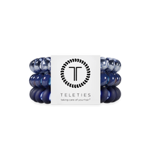 Load image into Gallery viewer, Spiral Hair Coils | Large | Nightfall Navy Hair Ties
