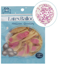 Load image into Gallery viewer, Confetti-Filled Clear Latex Balloons – 6 Colors
