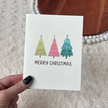 Load image into Gallery viewer, &quot;Merry Christmas&quot; Christmas Trees Card
