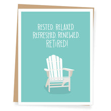 Load image into Gallery viewer, Adirondack Chair Retirement Card

