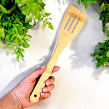 Load image into Gallery viewer, Bamboo Kitchen Utensil | Slotted Spatula
