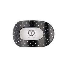 Load image into Gallery viewer, Black Polka Dot Party Medium Flat Round Hair Clip
