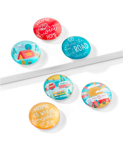 Glass Road Trip Themed Magnets