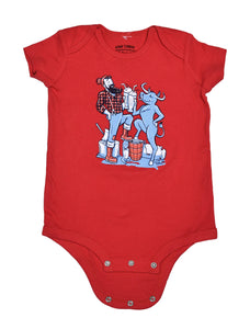 Paul & Babe Cheers! Milkshake Onesie Red