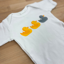 Load image into Gallery viewer, Duck Duck Gray Duck Baby Onesie, Midwest Baby Clothing
