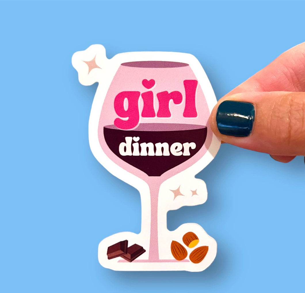Girl Dinner Vinyl Sticker