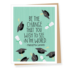 Load image into Gallery viewer, Mahatma Gandhi Quote Graduation Card
