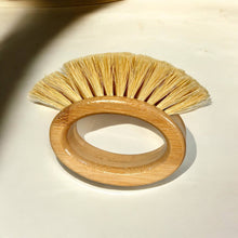 Load image into Gallery viewer, Bamboo Oval Vegetable Cleaning Brush
